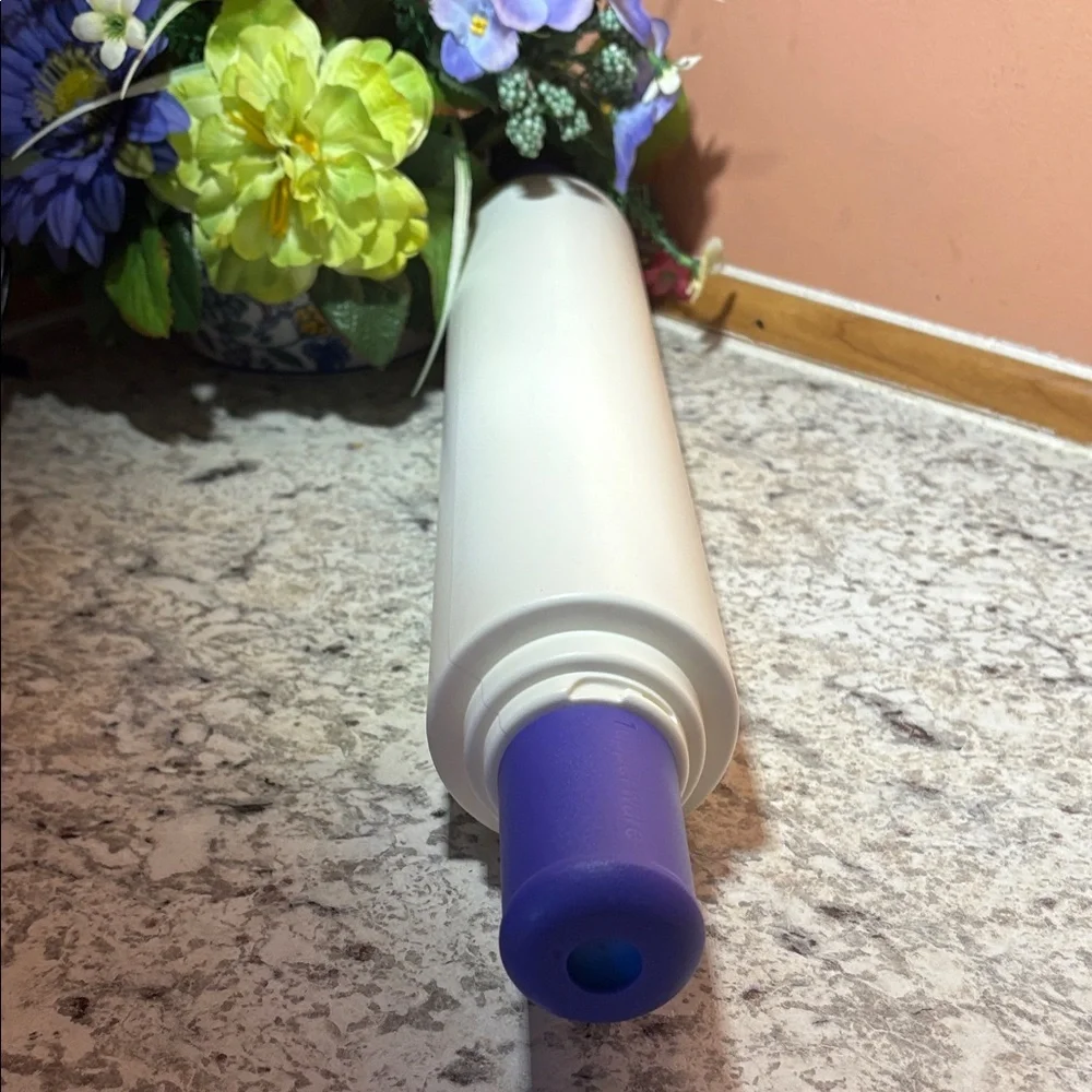 Tupperware White and Blue Rolling Pin